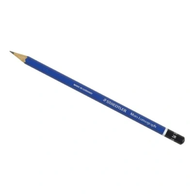 Image de STAEDTLER Lot de 3 Crayons Papier Mars Lumograph 100 Mine 2 mm Bleu 2B