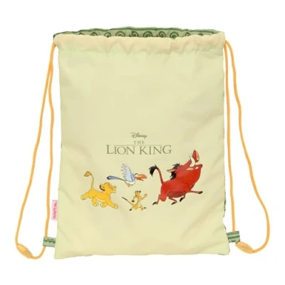 Image de MUFASA Sac à dos plat junior, idéal pour enfants de différents âges, confortable et polyvalent, qualité résistance, 26 x 34 cm, Vert/beige, Estándar, Décontracté