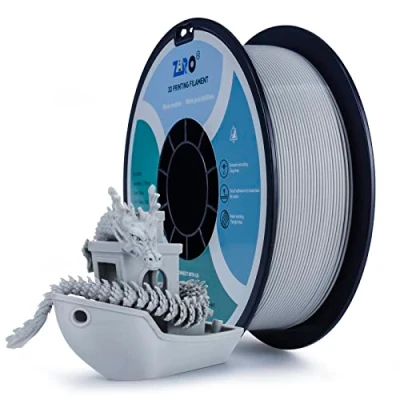 Image de ZIRO Filament de imprimante 3D PLA Basic Color Series 1.75mm 1kg (2.2lbs), Précision Dimensionnelle +/ 0.03mm, Gris