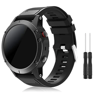 Image de TOPsic Bracelet Fenix 5/Fenix 5 Plus, de Montre 22mm Bande Remplacement en Silicone pour 5/5 Plus/Fenix 6/6 Pro/Fenix 7/Fenix 7 Solar/Approach S60/Quatix 5/Forerunner 935/945/Instinct