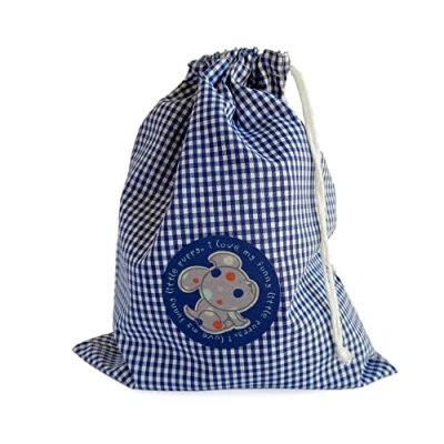 Image de ETIKIDS Sac à goûter réutilisable avec imprimé enfant lavable en tissu pour aliments Idéal repas scolaires Porte déjeuner écologique sandwichs, fruits, biscuits (Bleu marine)