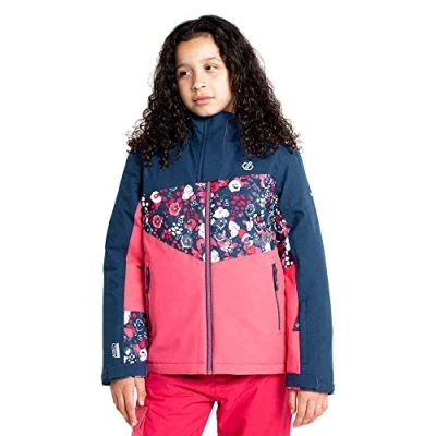 Image de Dare 2b Humor II Jacket Veste de ski enfant, Tissu recyclé imperméable et respirant, Jupe pare neige, 2 poches basses zippées, Capuche technique ajustable, MnltD/VirtPk, 14 ans