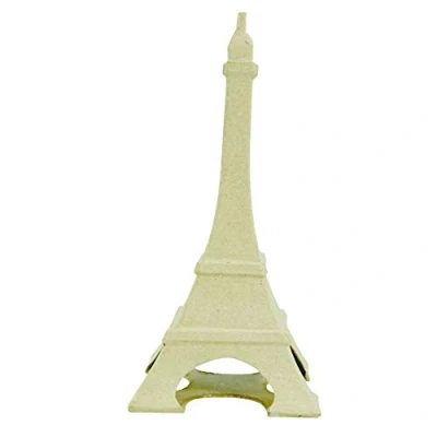 Image de Décopatch SA166O Un support en papier brun mâché 11x11x22 cm, Tour parisienne