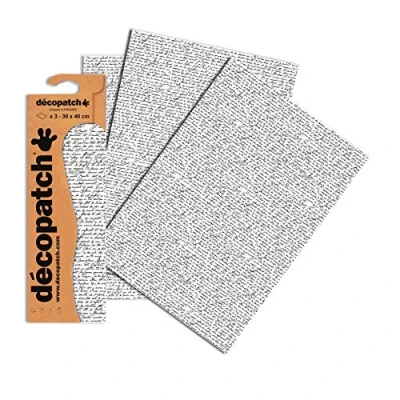 Image de Décopatch C771O Une pochette de 3 feuilles papier imprimé 30x40 cm, Poème