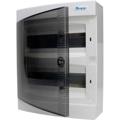 Image de Kopp Boîte de Distribution saillie avec Porte 2 rangées pour 24 poteaux Gris/Noir 350912048