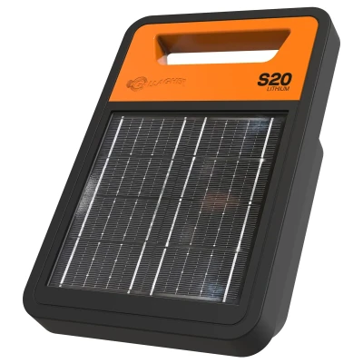 Image de Gallagher S20Li Appareil de Clôture solaire avec batterie au lithium électrique pour chiens, chevaux, bovins, moutons, porcs, chèvres Convient les clôtures pâturage jusqu&#039;à 6 km