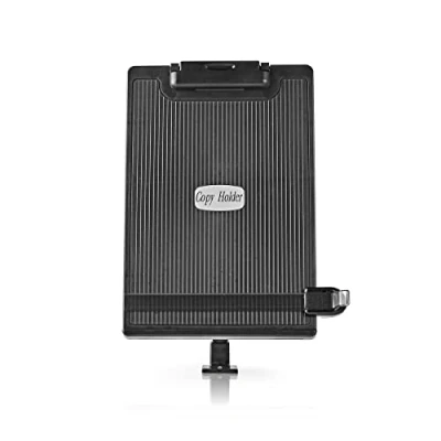 Image de NEDIS Porte Documents Ergonomique Entièrement Mobile Support de Bureau Noir Gris/Noir ERGOCH300BK