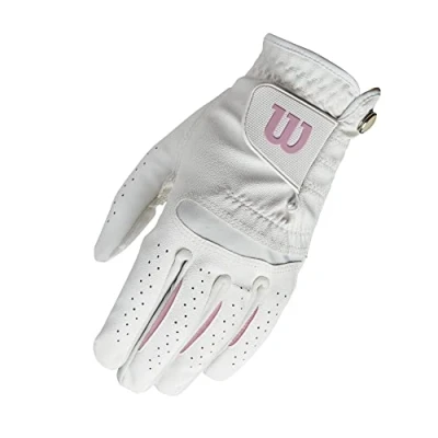 Image de Wilson WGJA00770S Femme Gant de Golf, Taille S, Main Gauche, LLH, Blanc, Feel Plus