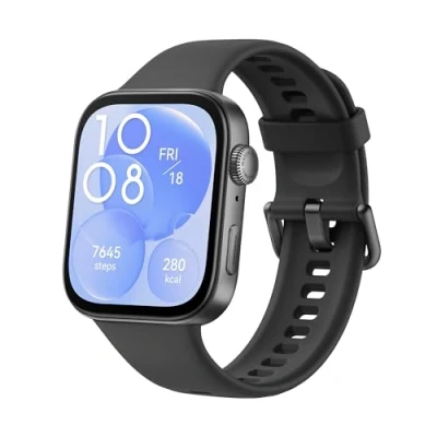 Image de HUAWEI Watch FIT 3, 1.82″ AMOLED Display, Ultraschlankes Design, Bluetooth Anrufe, BIS zu 10 Tage Akkulaufzeit, Kompatibel mit iOS &amp; Android, Umfassendes Health Fitness Management, GPS, Schwarz