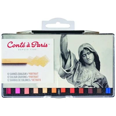 Image de CONTE A PARIS CARRES COULEUR BOITE PLASTIQUE X12 PORTRAIT CROCHET