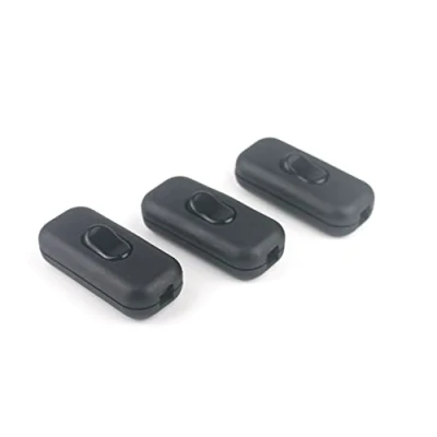 Image de Switian 3 Pcs Ligne Cordon Interrupteur 6A 250V à Touche Basculante pour Lampe Inline, Câble D&#039;éclairage 2 ou Fils, avec Allumé/éteint Bascule