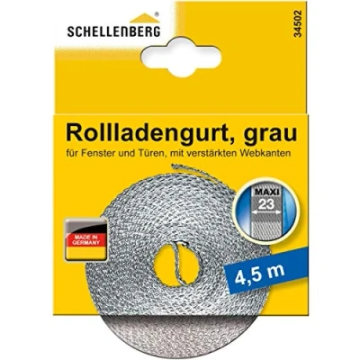 Image de Schellenberg 34503 Sangle pour volet roulant, 23 mm, 4,5 m, Blanc