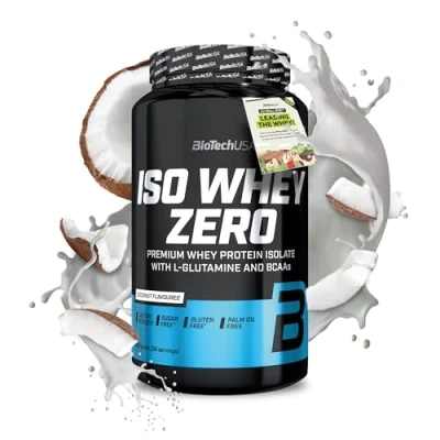 Image de BioTechUSA Iso Whey Zero Premium Protein Isolate Grass Fed Enzyme Free Sugar and Gluten free, 908 g, Coco