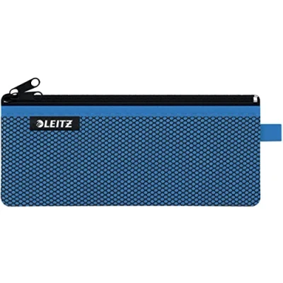 Image de Leitz WOW Trousse de Voyage, Résistante à l&#039;Eau, Transparente, Idéale pour une Organisation et un Rangement Visuels, Moyenne (A5) Bleu