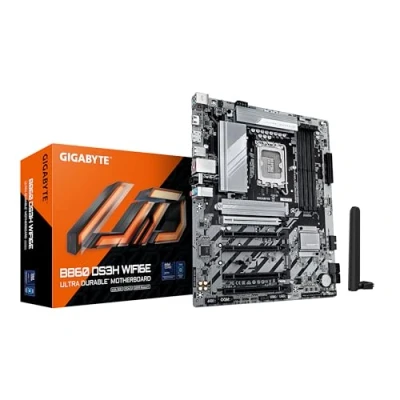 Image de GIGABYTE B860 DS3H WIFI6E Carte mère Processeurs Intel Core Ultra, VRM 8+1+2+2 Phases, jusqu&#039;à 9066MHz DDR5, 1xPCIe 5.0 + 4.0 M.2, LAN 2,5 GbE, WiFi 6E, USB 3.2 Gen 2x2