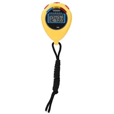 Image de Chronomètre numérique de minuterie Sport Professionnel Pas Cloche, sifflet, opération Base Simple, Affichage Silencieux et Clair, Horloge Poche Chronomètre(Jaune)