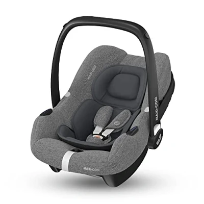 Image de Maxi Cosi CabrioFix i Size, Siège Auto Bébé, 0 à 12 mois, kg max., ISOFIX Léger (3,2 kg), Grand Canopy, Ultra molletonné, Compatible avec les Poussettes Cosi, Select Grey