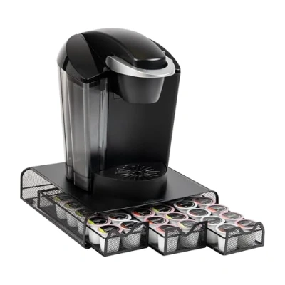Image de Mind Reader TRY3PCMESH BLK Anchor Collection Porte capsules de café, maille métallique noire