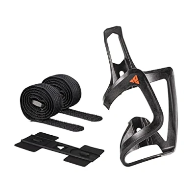Image de Granite Aux E+ Porte bidon en Fibre de Carbone avec kit Sangle, Bouteille d&#039;eau pour vélo électrique (eBike), léger et résistant, Support chargé latéralement