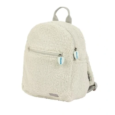 Image de Nattou sac à dos en tissu doux, Petit avec fermeture éclair pour les jeunes enfants, 23 cm, Lapidou, Polyester, Ecru