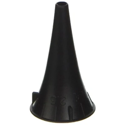 Image de GIMA Lot de 250 spéculums auriculaires à usage unique, Ø 2,5 mm, noirs, pour otoscope Welch Allyn