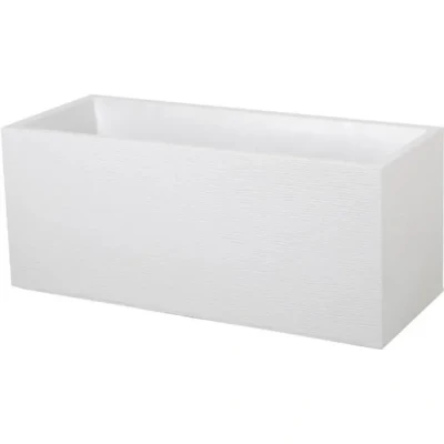 Image de EDA Jardinière Graphit 99,5 x 39 H 43 cm 97,6 L Blanc cérusé