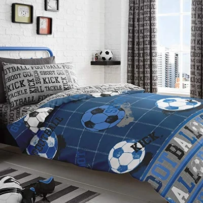 Image de Bedlam Parure de lit en Coton, Bleu, Simple, 135 x 200 cm (Housse Couette), 50 75 (taie d&#039;oreiller) (52% polyester/48% Coton)