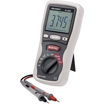 Image de Testeur de composants VOLTCRAFT R 200 numérique CAT III 600 V Affichage (nombre points): 4000