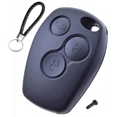 Image de ANGOFIZ Coque Clé Télécommande 3 Boutons sans Lame Compatible avec Renault Clio 3, Master Kangoo 2, Twingo Wind, Trafic Modus pour cle