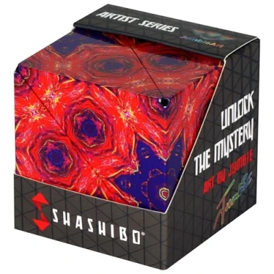 Image de SHASHIBO Cube Transformable Antistress breveté et primé avec 36 aimants rares sur Le thème de la Terre Peut Prendre Plus 70 Formes (Artist Series Fire Goddess)