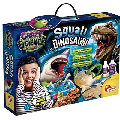 Image de LISCIANI Crazy Science Requins et Dinosaures, Prédateurs féroces dans Un Kit Scientifique, Multicolore, 97586