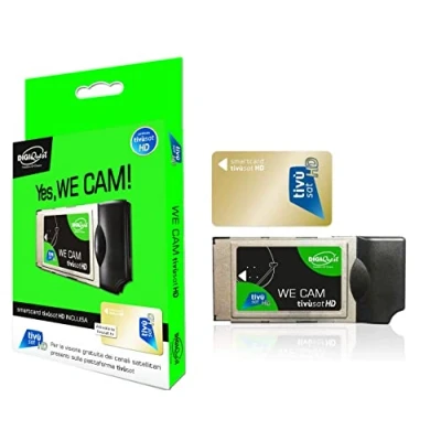 Image de DIGIQUEST Yes, We CAM Tivùsat HD, KItTivusat pour TV et décodeur Module SMARTCARD Carte Incluse