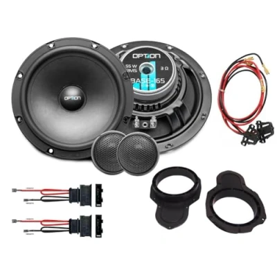 Image de Option Haut parleur 16,5 cm compatible avec VW Passat B6 (type 3C) Plug &amp; Play composant 2 voies