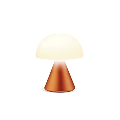 Image de Lexon MINA Mini lampe Champignon sans fil rechargeable, LED à poser ou de chevet, variateur d&#039;intensité, jusqu&#039;à 12h d&#039;autonomie Orange