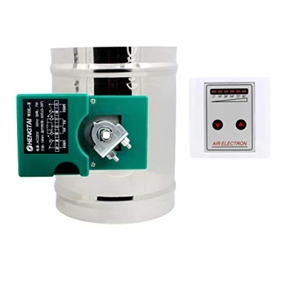 Image de 5 positions 220v 16N HVAC registre ventilation motorisé vmc motorise de réglage 80 100 125 150 200 250 300 350 400 mm (Diamètre extérieur 150mm + hauteur 190mm)