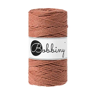 Image de Bobbiny Corde Macramé Torsadée Regular 3mm (Terracotta) 100m