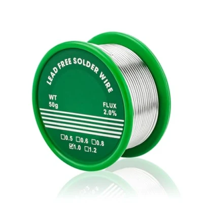 Image de Étain de Soudure,50g/1mm à Souder,Fil Soudure,Etain a souder,Solder Wire,Étain Souder avec Flux,Soudure Noyau Colophane,Fils pour la Réparation