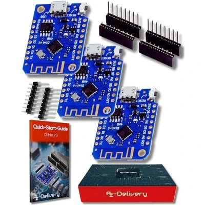 Image de AZDelivery 3X D1 Mini V3 Compatible avec Arduino incluant Un Ebook!