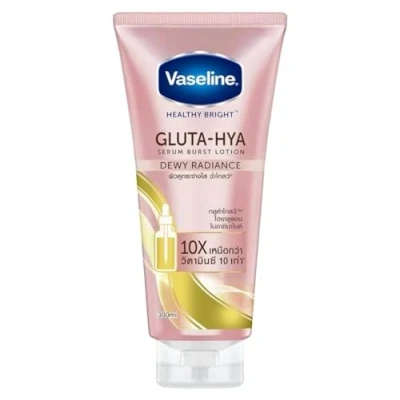 Image de Vaseline Gluta Hya Dewy Radiance Lotion pour le visage et corps Donne une peau plus lumineuse Hydratant infusé de glutathion niacinamide, 300 ml
