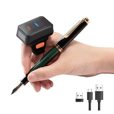 Image de Tera Pro Series Mini CMOS Ring Scanner de Codes Barres 1D 2D QR sans Fil Bluetooth et 2.4G USB 2.0 Portable, HW0010