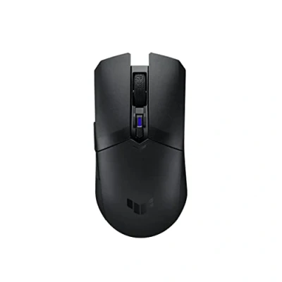 Image de ASUS TUF Gaming M4 Wireless Mouse, Dual Modes Bluetooth/RF 2.4 GHz, 12,000 DPI Optical Sensor, 6 Programmable Buttons, PBT Top Cover with Antibacterial Guard, Black