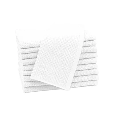 Image de ZOLLNER Set de 10 Serviettes pour invités, Motif gaufré, env. 30x50 cm, Beige