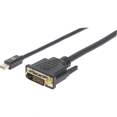 Image de Manhattan 152150 câble vidéo et adaptateur 1,8 m Mini DisplayPort DVI D Noir Neuf