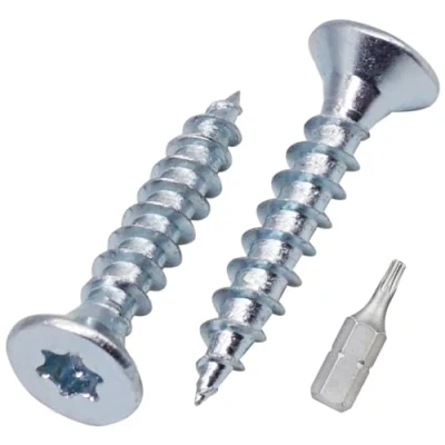 Image de SKIR&#039;CO (300 pièces) vis à bois en acier zingué 3,5 x 20 mm, tête Torx, fraisée, pour panneaux d&#039;aggloméré, entièrement filetées
