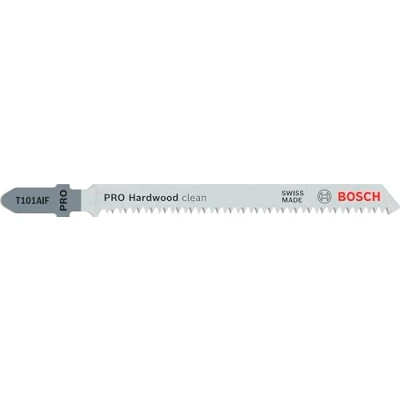 Image de Bosch 3 x Lames de Scie sauteuse T 101 AIF Clean for Hard Wood (pour Bois dur, coupe droite, Professional Accessoire sauteuse)