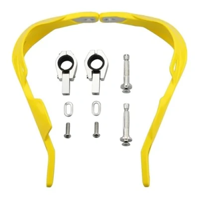 Image de GOOFIT 1&quot; Kit en Alliage d&#039;aluminium Cintre Main Brush Guards Protector Handguards Remplacement pour Motocross Moto Hors Route Pit Dirt Bike VTT Jaune