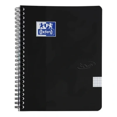 Image de Oxford Lot de 5 carnets tactiles format A5, couverture douce au toucher, double spirale, 180 pages, A5