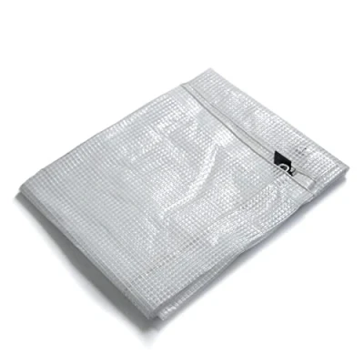 Image de etm Bâche imperméable avec oeillet de Protection usage extérieur intérieur Etanche et résistante aux UV pour Bateaux Chantiers travaux Epaisse densité 140 g/m², Blanc transparent 10x15 m