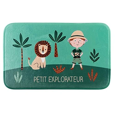 Image de douceur d&#039;intérieur, Tapis Rectangle (45 x 75 cm) Leo L&#039;Explorateur, Velours Imprimé