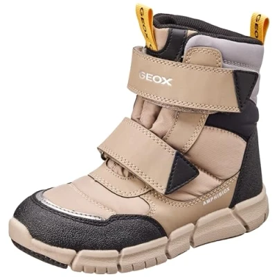 Image de Geox J FLEXYPER Boy B ABX Bottines à la Cheville, Beige/Noir, 40 EU